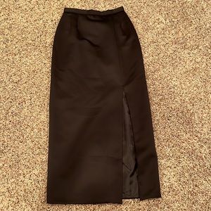 Satin Black Dress skirt